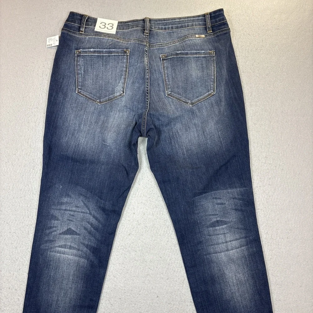 KanCan‎ Jean Women Size 33 Blue Curvy High Rise Button Fly Skinny NWT